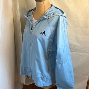 EUC Adidas Size Medium light blue track jacket